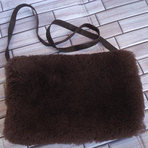 Luka Pelli leather collection fabulous furs muff clutch /crossbody bag.